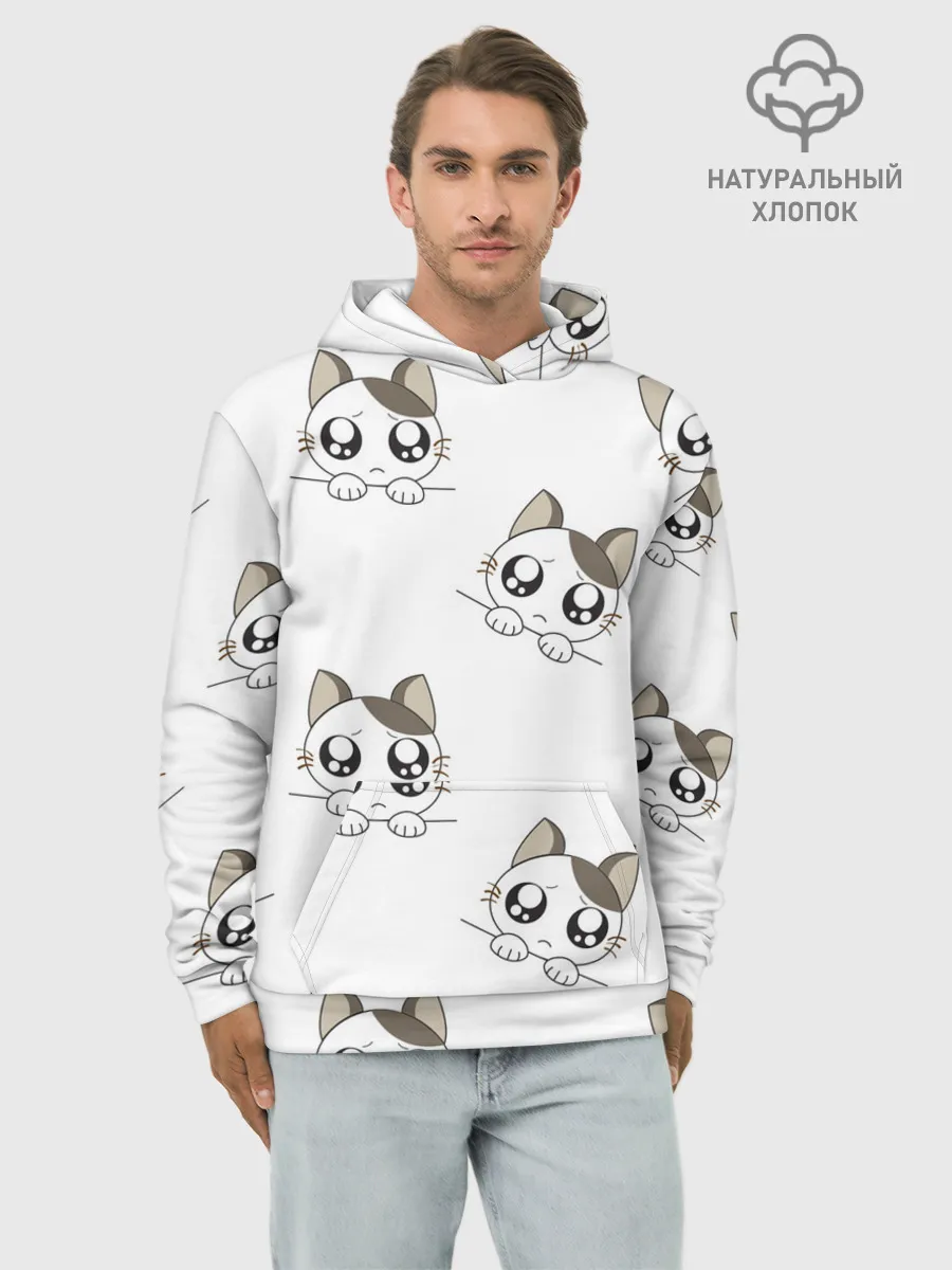 Худи мужской база хлопок / Котята