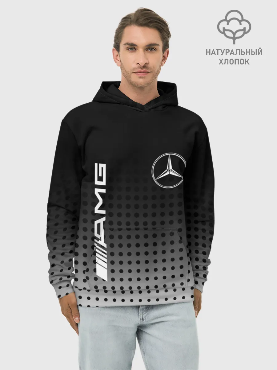 Худи мужской база хлопок / Mercedes-Benz