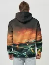 Худи мужской база хлопок / Фэнтези море корабли закат