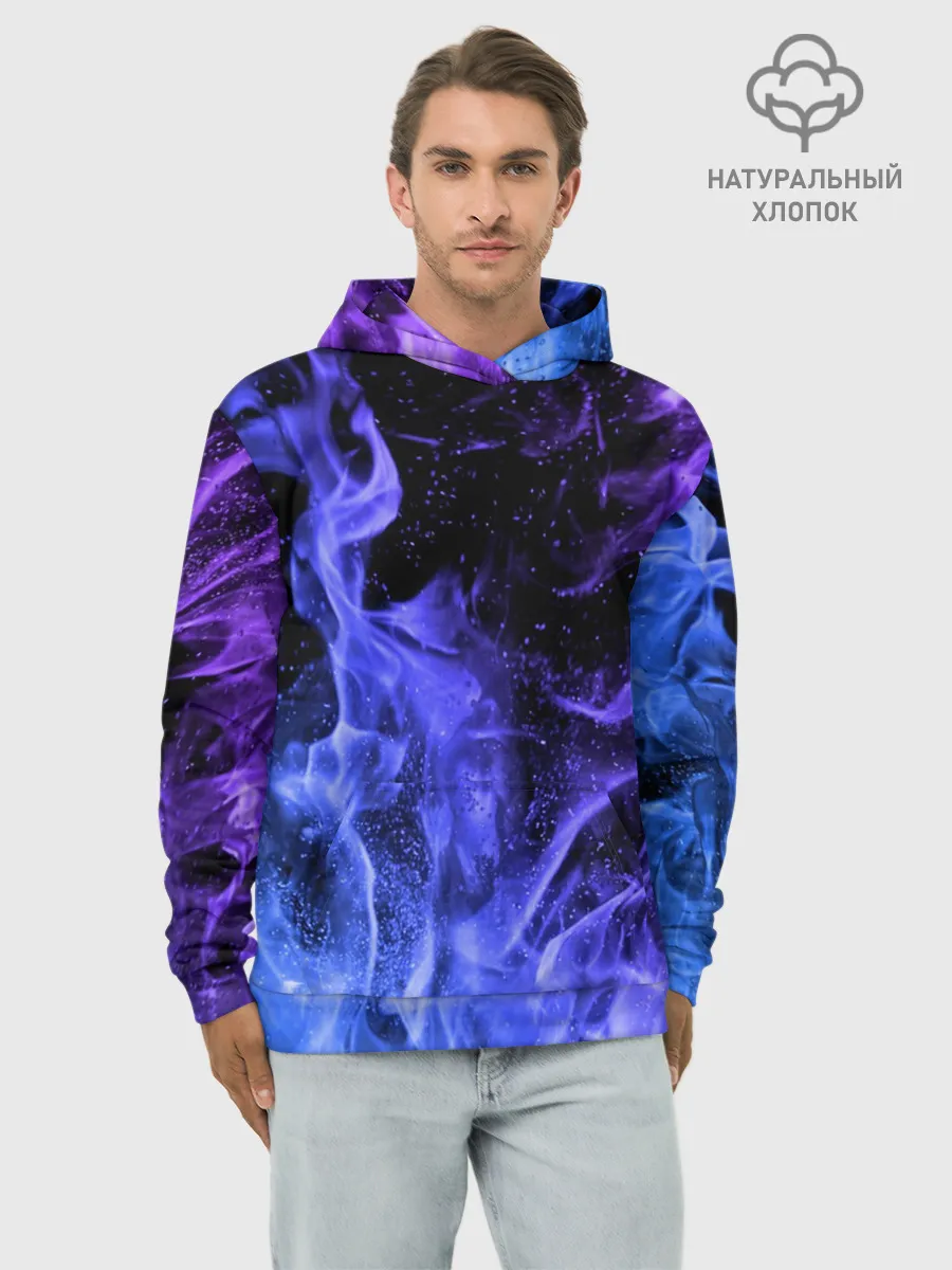 Худи мужской база хлопок / ОГОНЬ