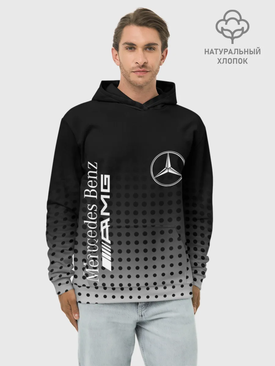 Худи мужской база хлопок / Mercedes-Benz