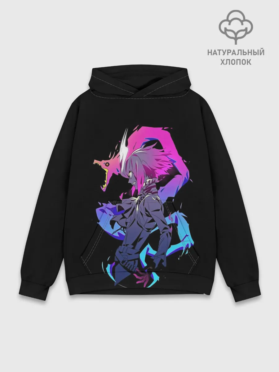 Худи мужской база хлопок / Лио и Дракон