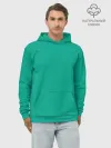 Худи мужской база хлопок / Зеленый