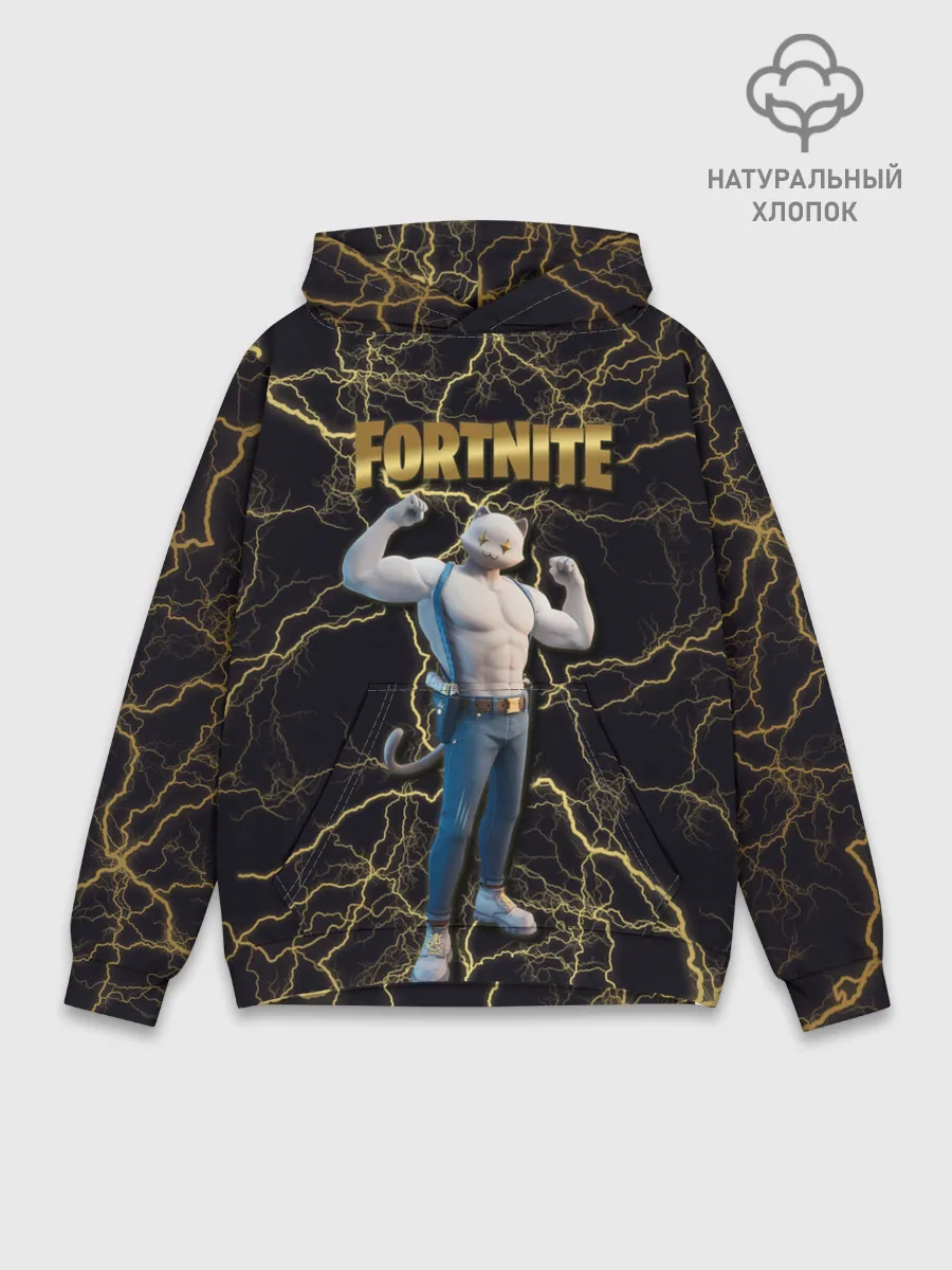 Худи мужской база хлопок / Meowcles Fortnite 2