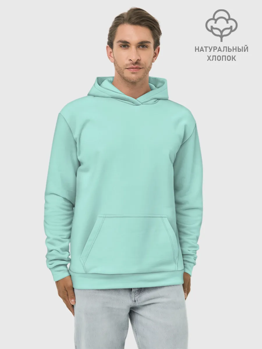 Худи мужской база хлопок / Мятная Маска