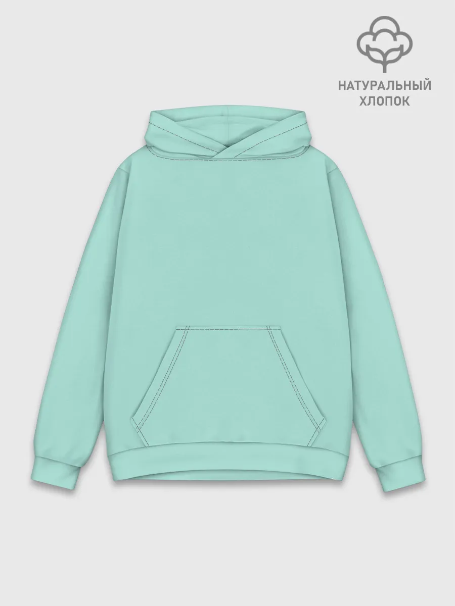 Худи мужской база хлопок / Мятная Маска