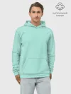 Худи мужской база хлопок / Мятная Маска