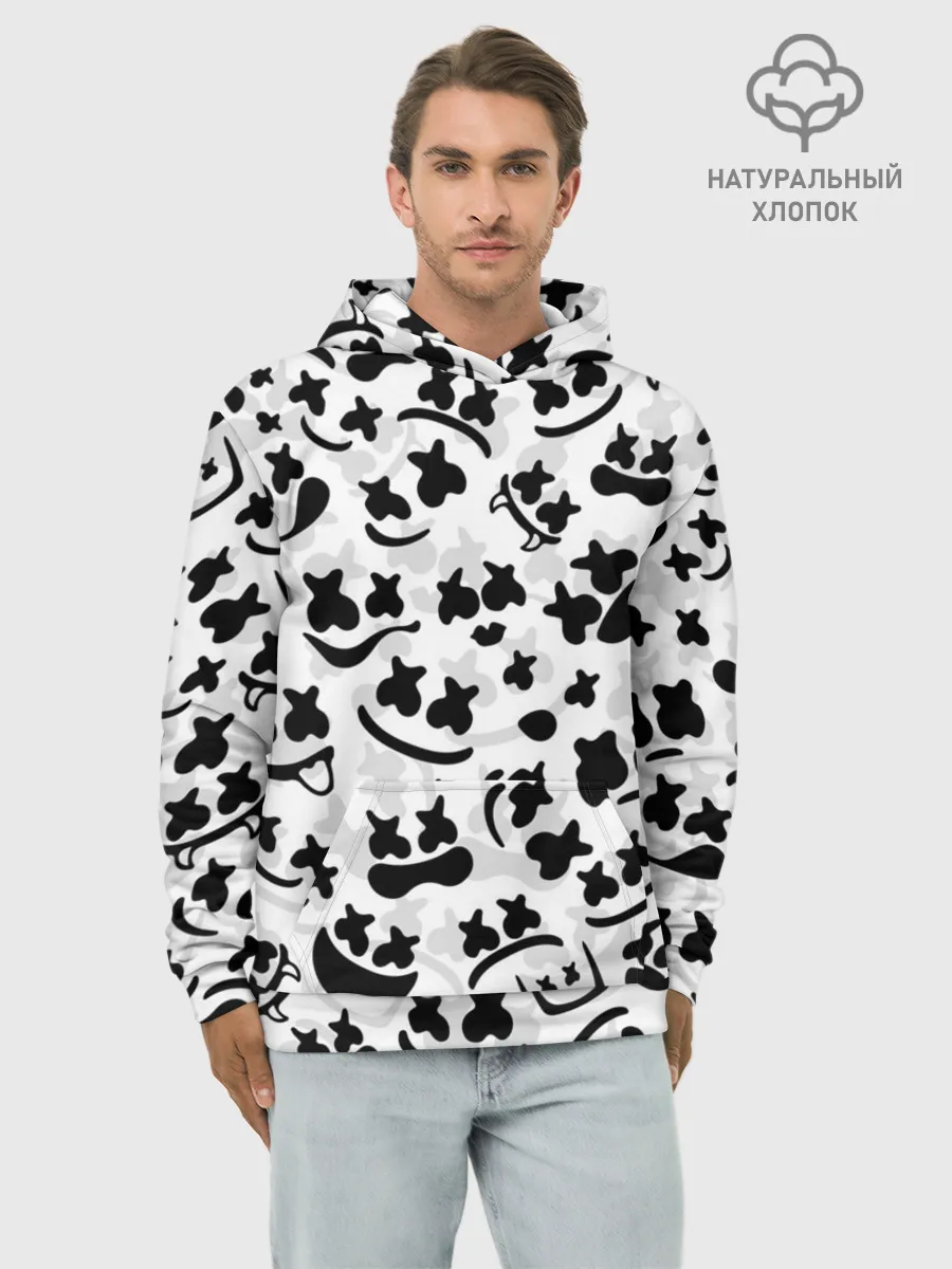 Худи мужской база хлопок / MARSHMELLO FACE