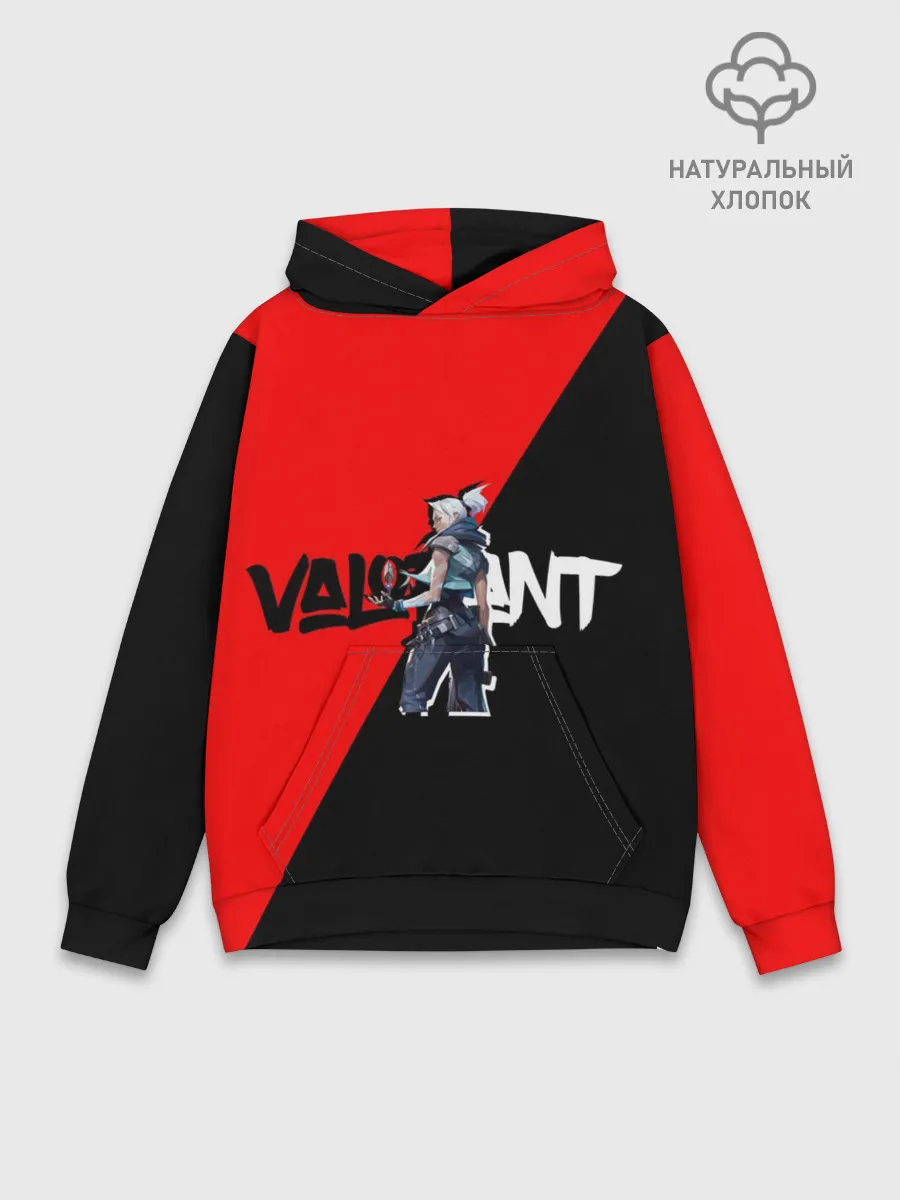 Худи мужской база хлопок / Valorant Jett