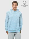 Худи мужской база хлопок / Очень светлые голубые облака
