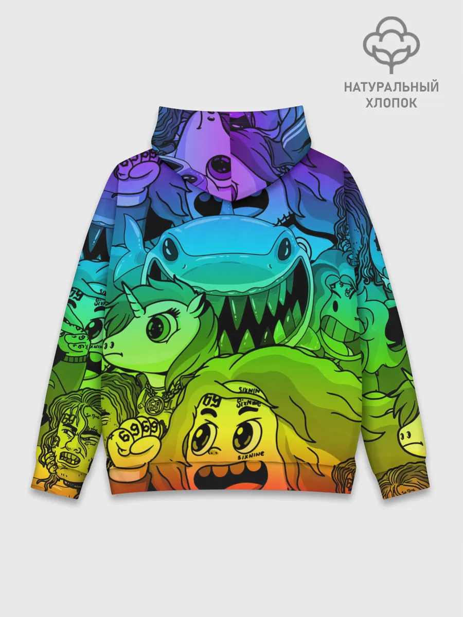 Худи мужской база хлопок / 6IX9INE