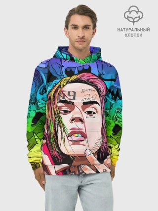 Худи мужской база хлопок / 6IX9INE