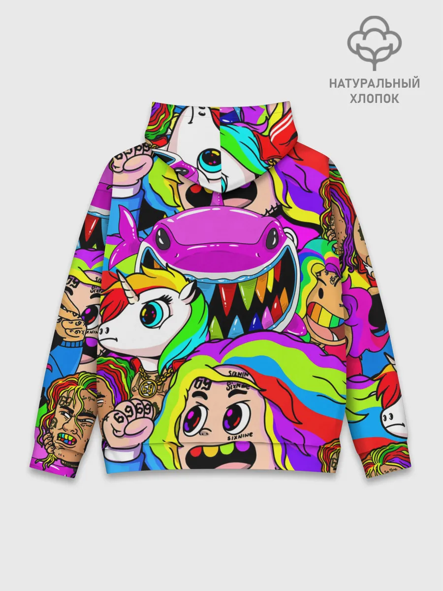 Худи мужской база хлопок / 6IX9INE