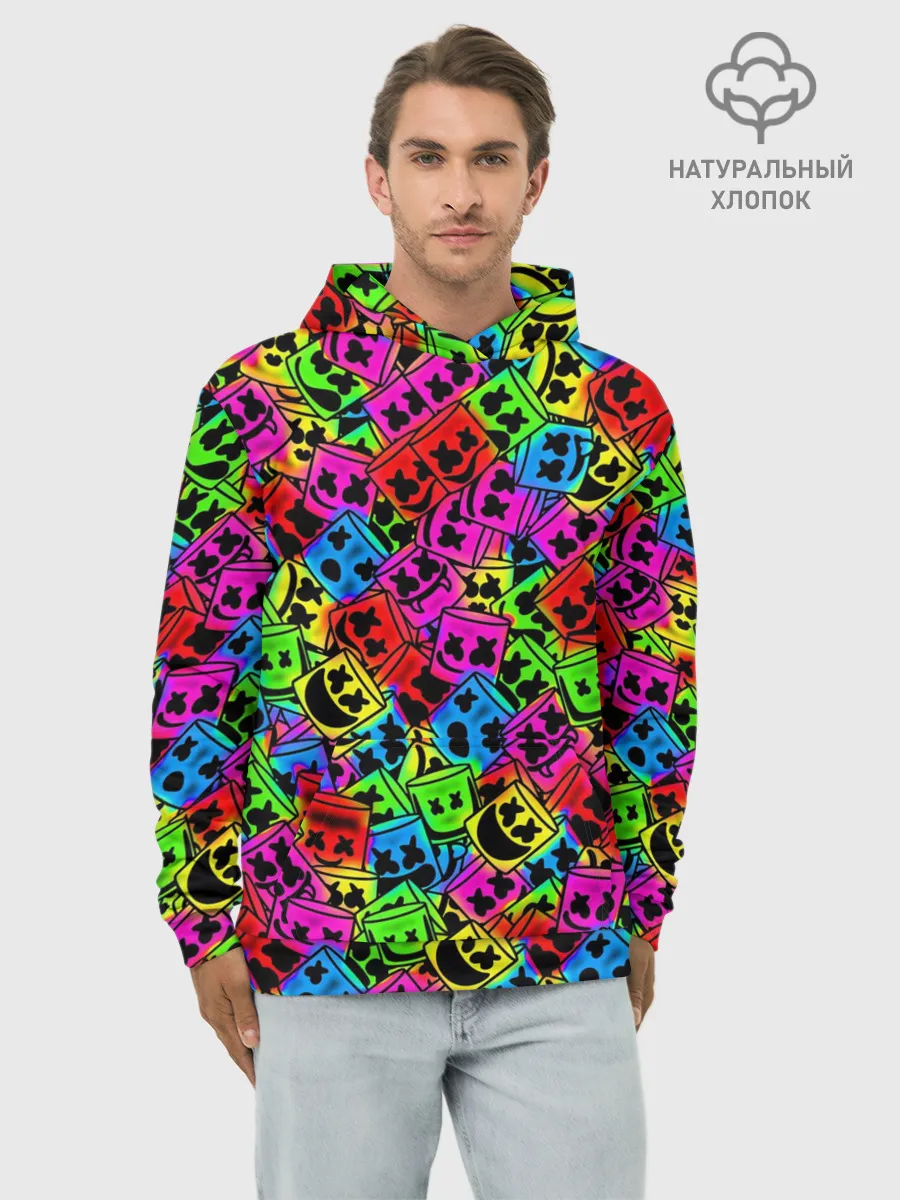 Худи мужской база хлопок / MARSHMELLO