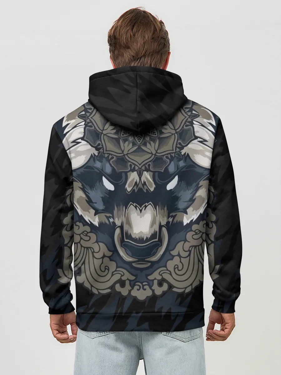 Худи мужской база хлопок / Зверь