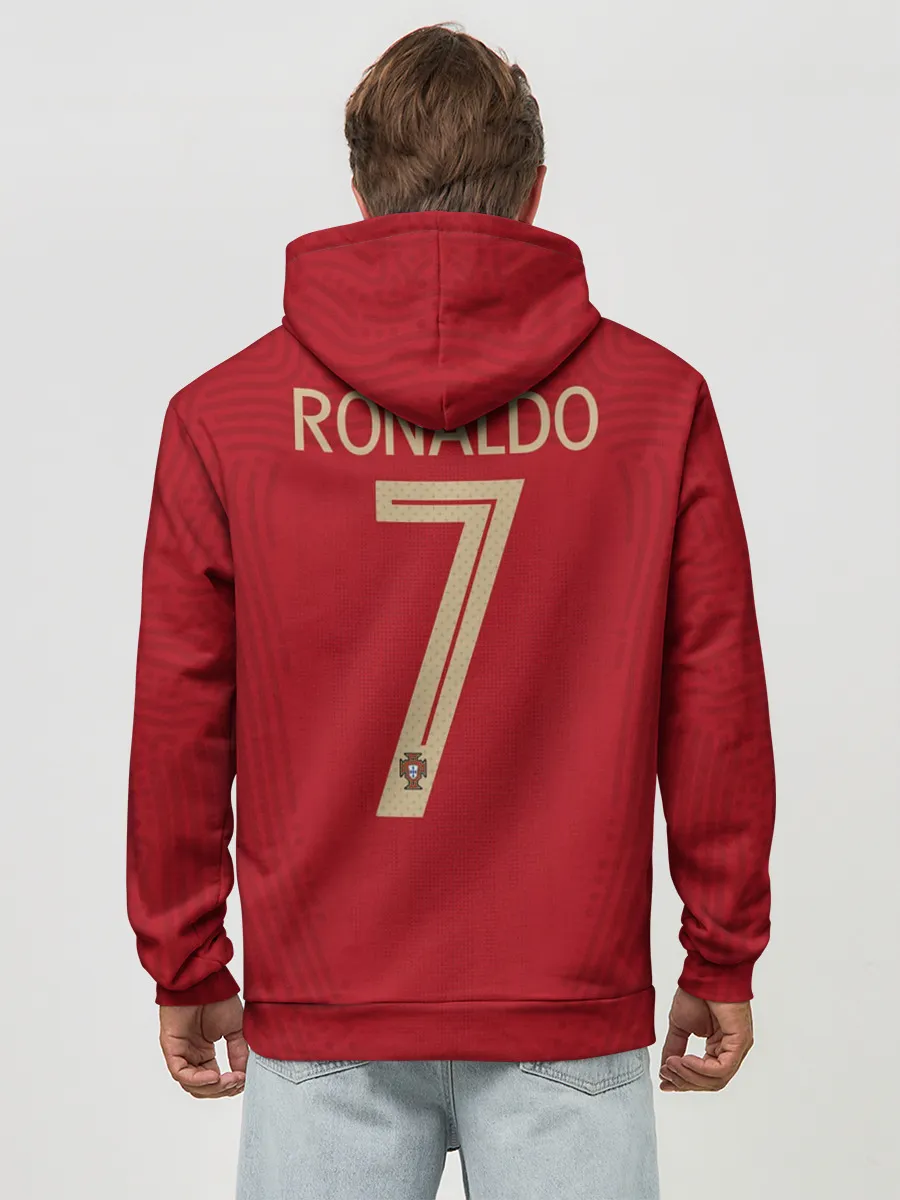 Худи мужской база хлопок / Ronaldo home EURO 2020