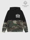 Худи мужской база хлопок / Russia камуфляж