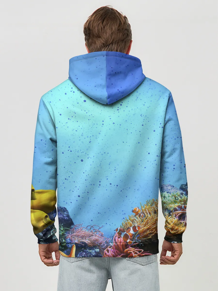 Худи мужской база хлопок / Подводный мир