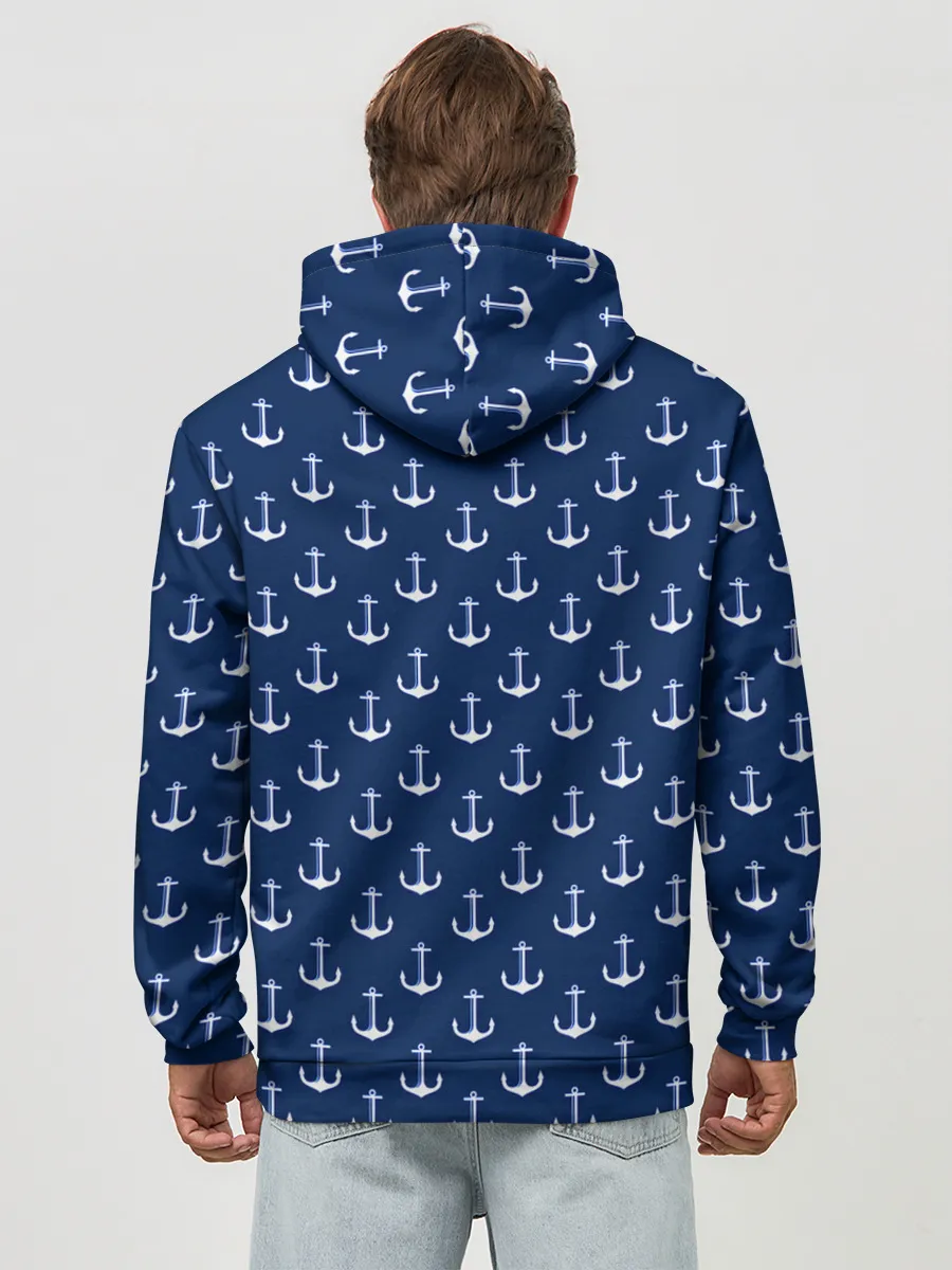 Худи мужской база хлопок / Якоря.