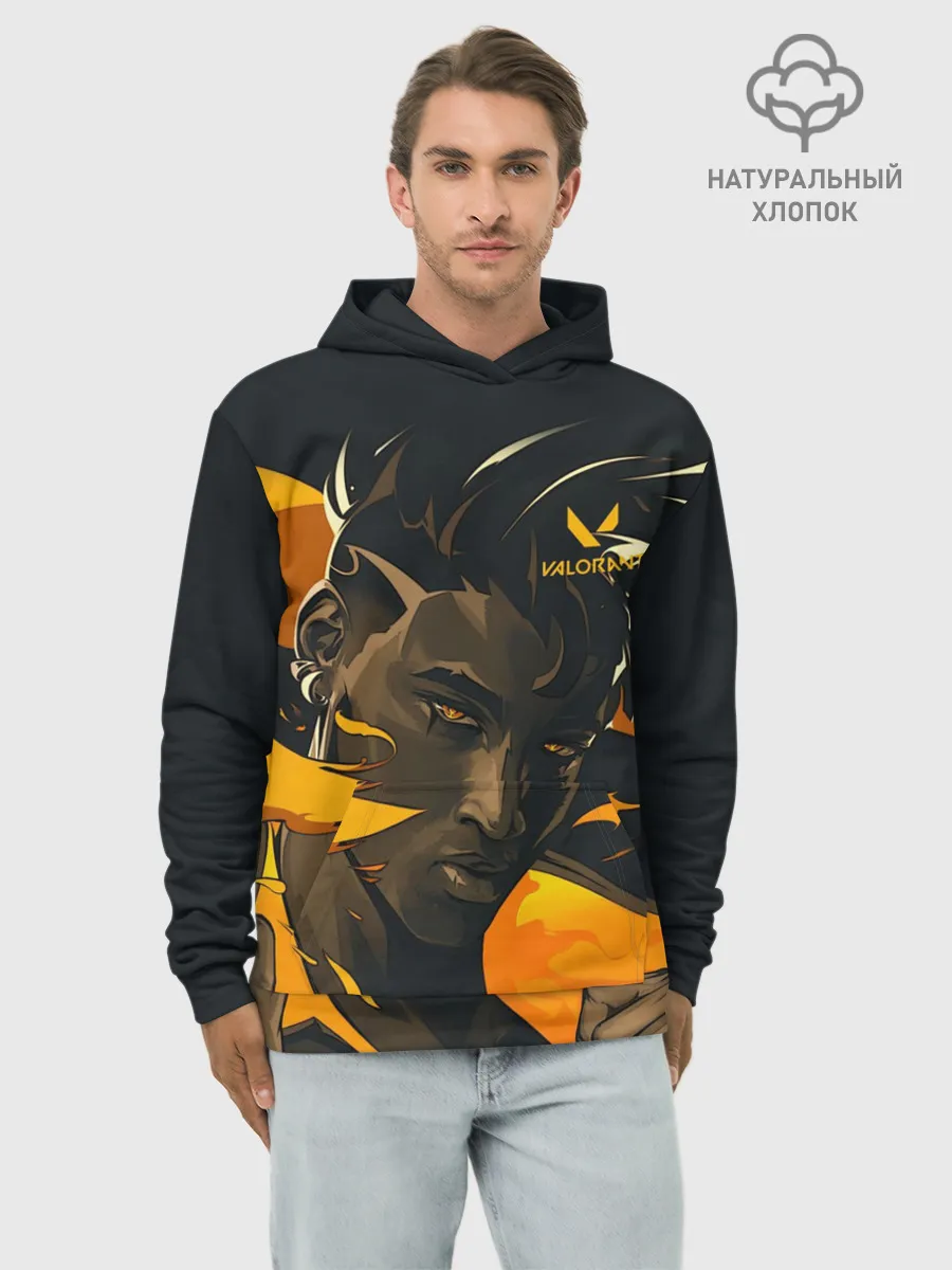 Худи мужской база хлопок / VALORANT PHOENIX