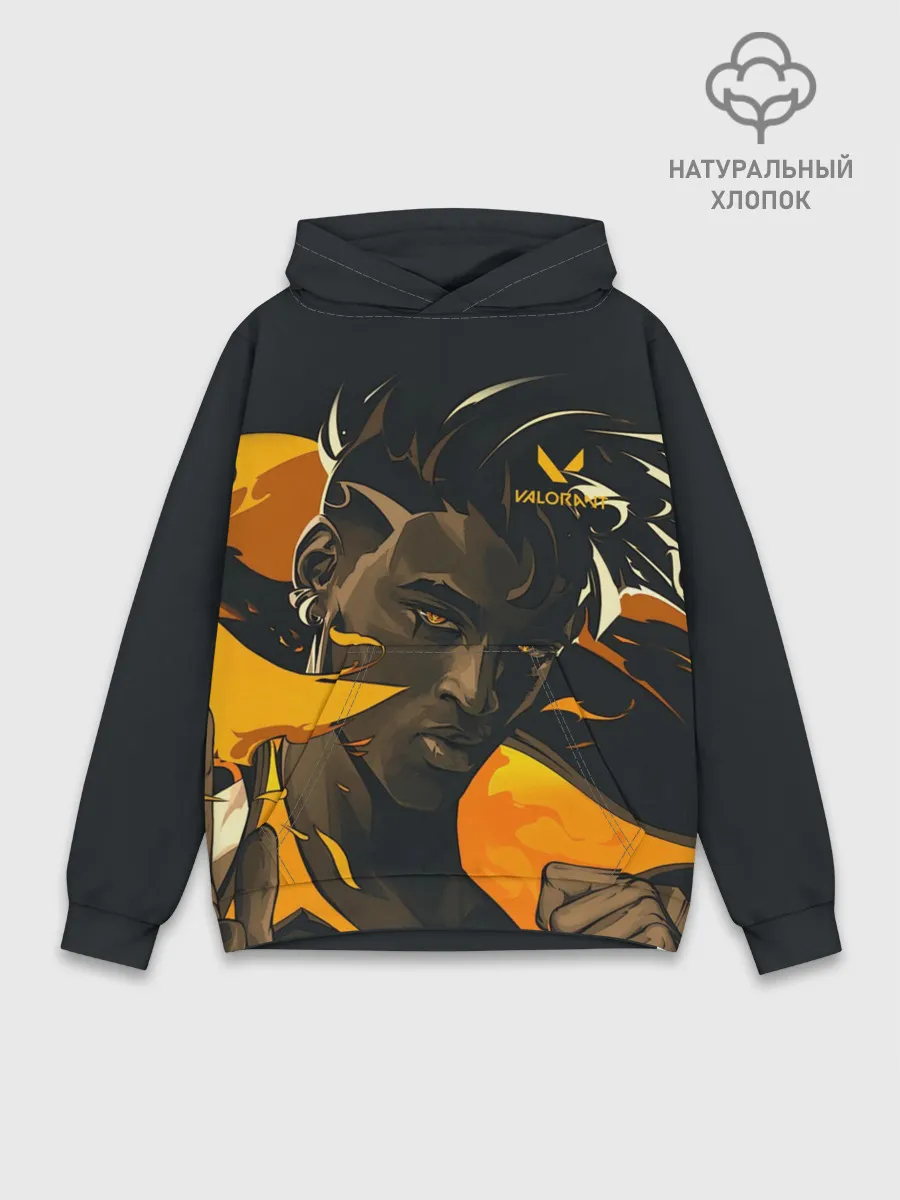 Худи мужской база хлопок / VALORANT PHOENIX