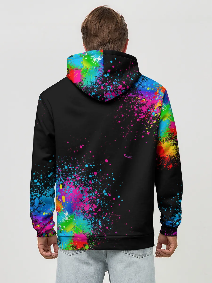Худи мужской база хлопок / Брызги красок