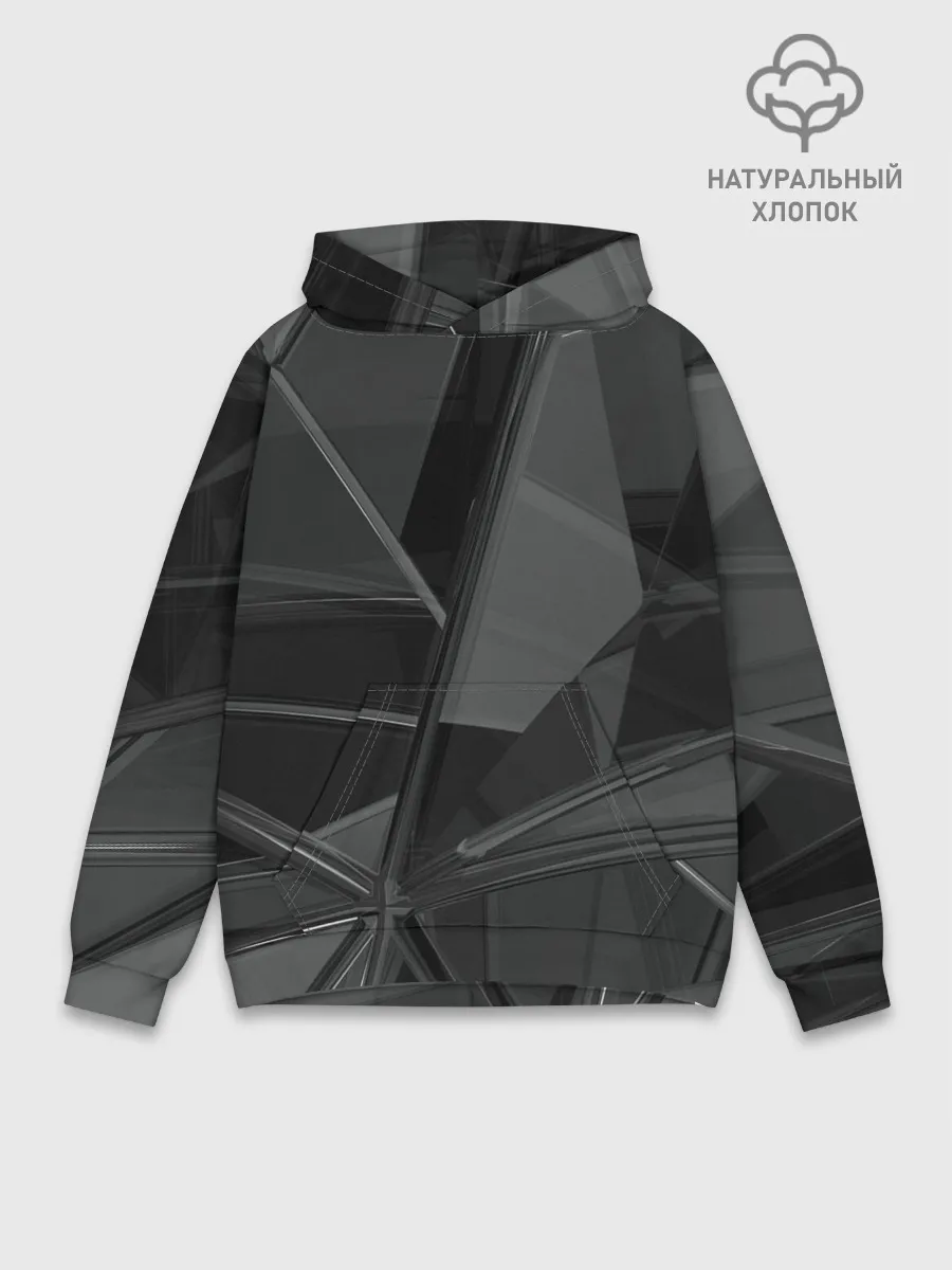 Худи мужской база хлопок / Stone | Black