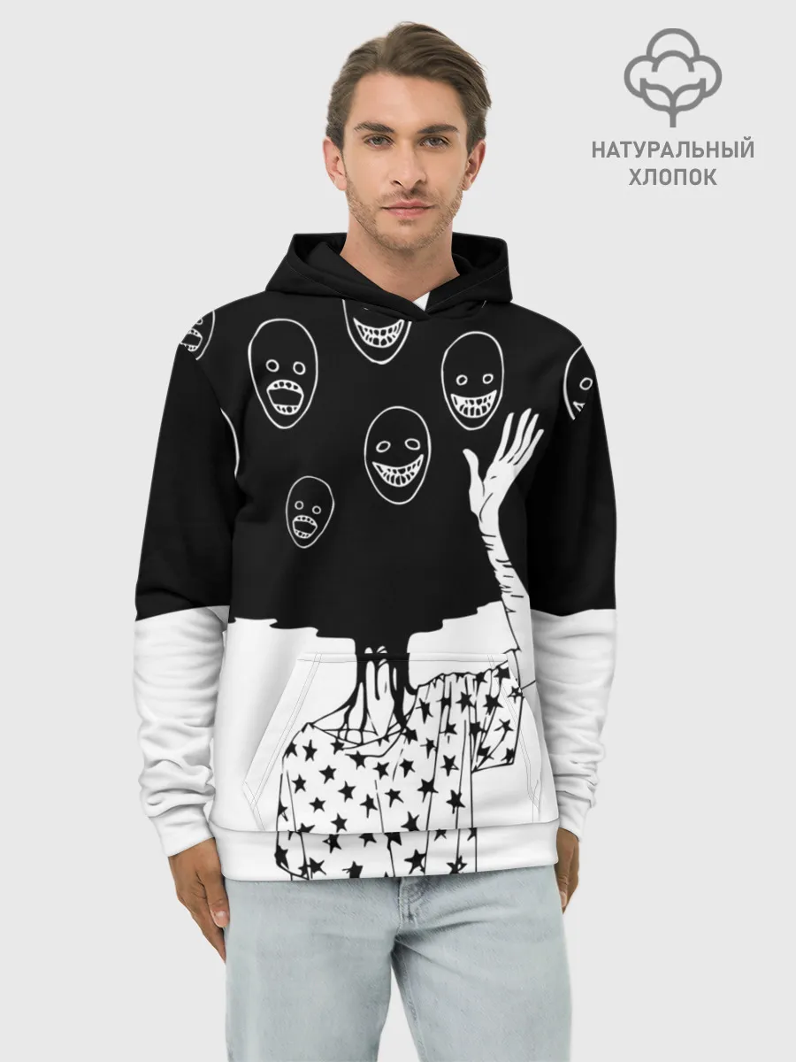 Худи мужской база хлопок / Многоликий | Multi face