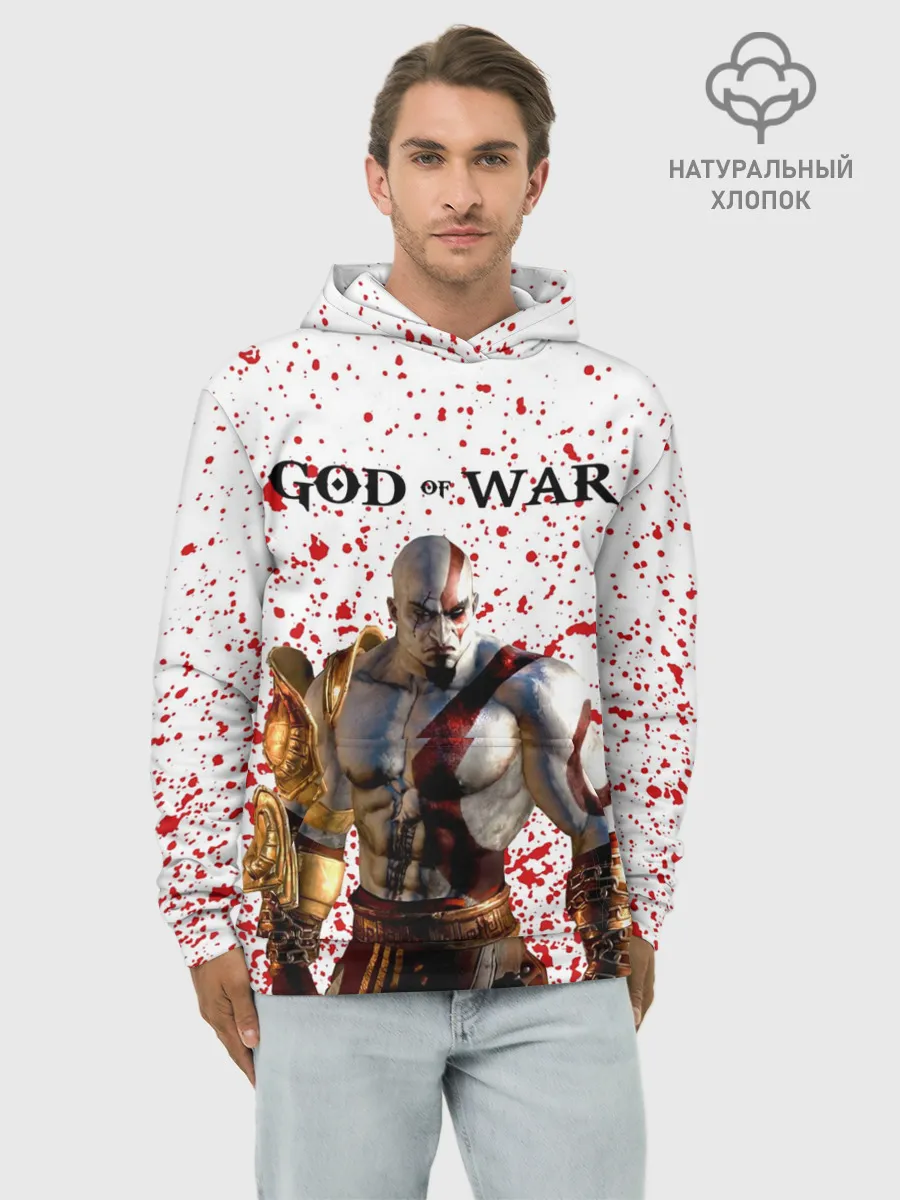 Худи мужской база хлопок / GOD OF WAR