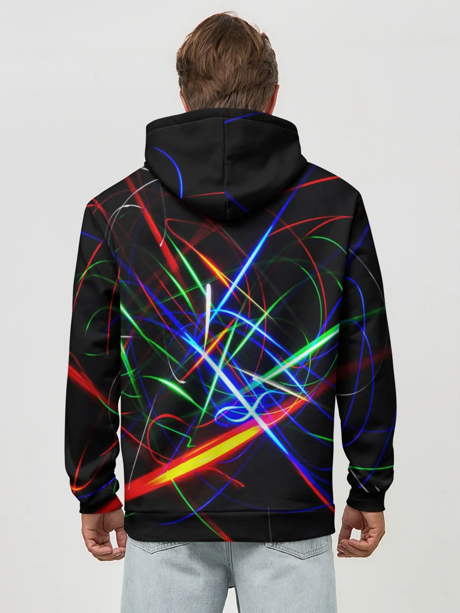 Худи мужской база хлопок / ФРАКТАЛЬНЫЕ ИСКРЫ