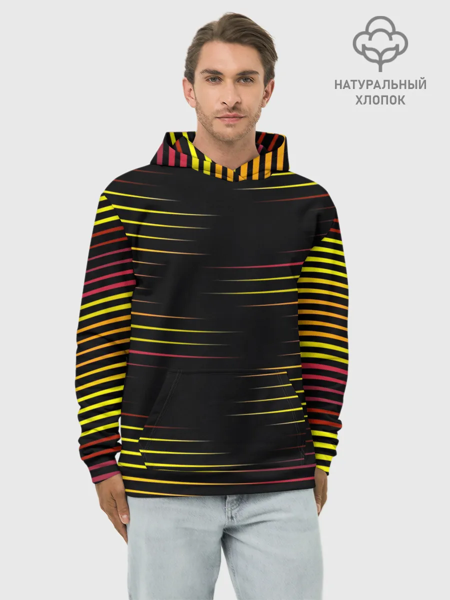 Худи мужской база хлопок / HORIZONTAL GEOMETRY