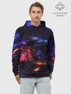Худи мужской база хлопок / ФРАКТАЛЬНЫЙ НЕОН