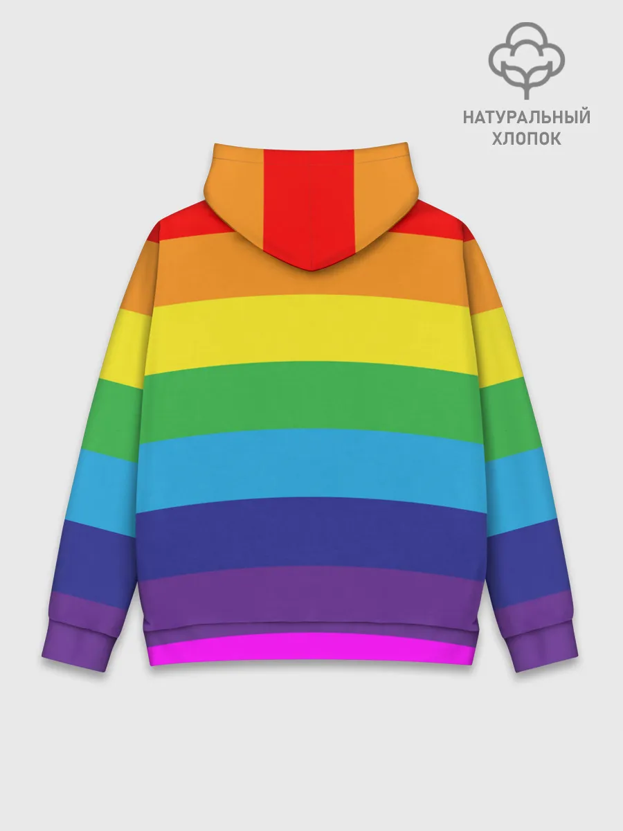 Худи мужской база хлопок / ЦВЕТНЫЕ ЛИНИИ