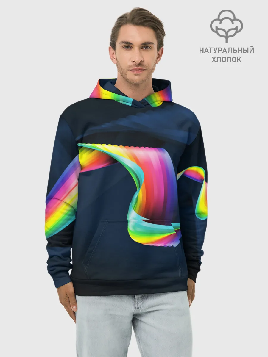 Худи мужской база хлопок / OPTICAL ABSTRACT