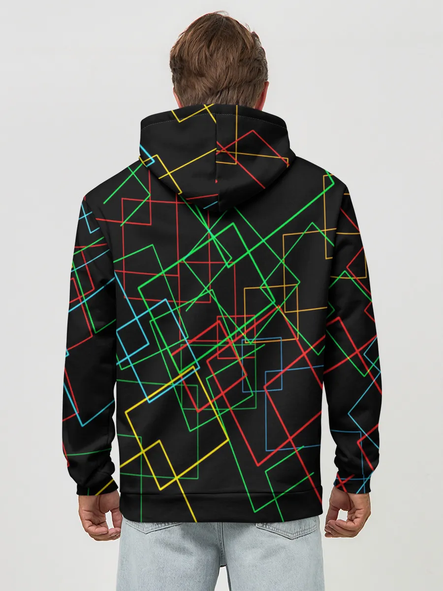 Худи мужской база хлопок / BACKGROUND NEON