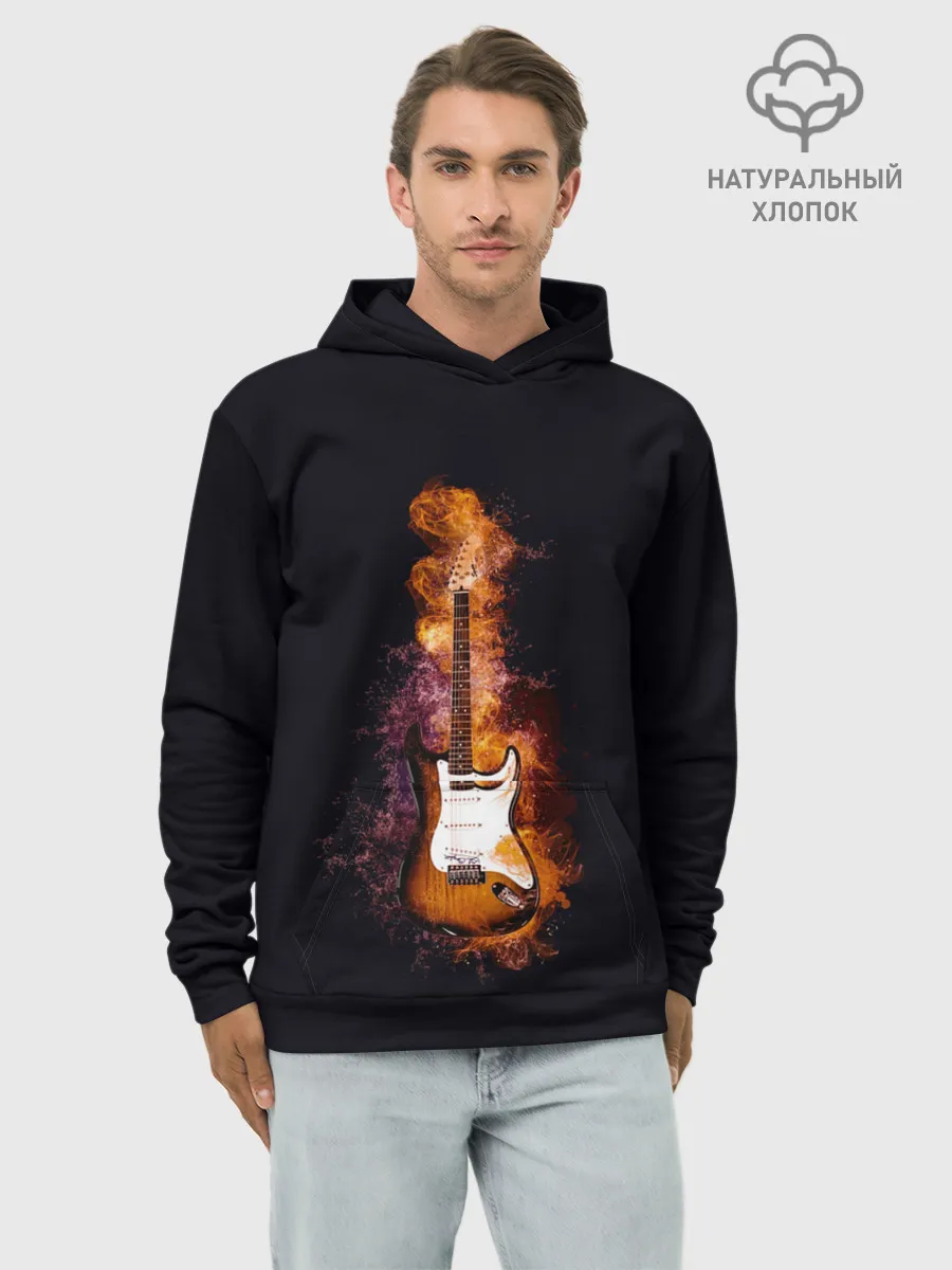 Худи мужской база хлопок / Огонь музыка