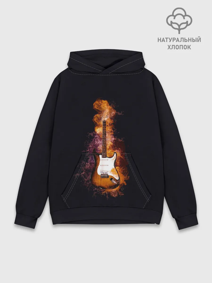 Худи мужской база хлопок / Огонь музыка