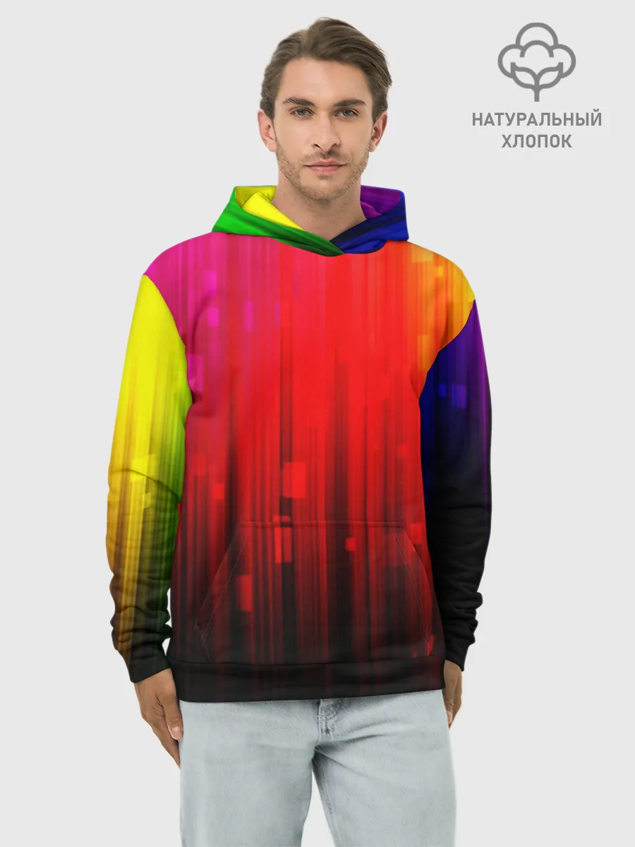 Худи мужской база хлопок / АБСТРАКТНЫЕ КРАСКИ
