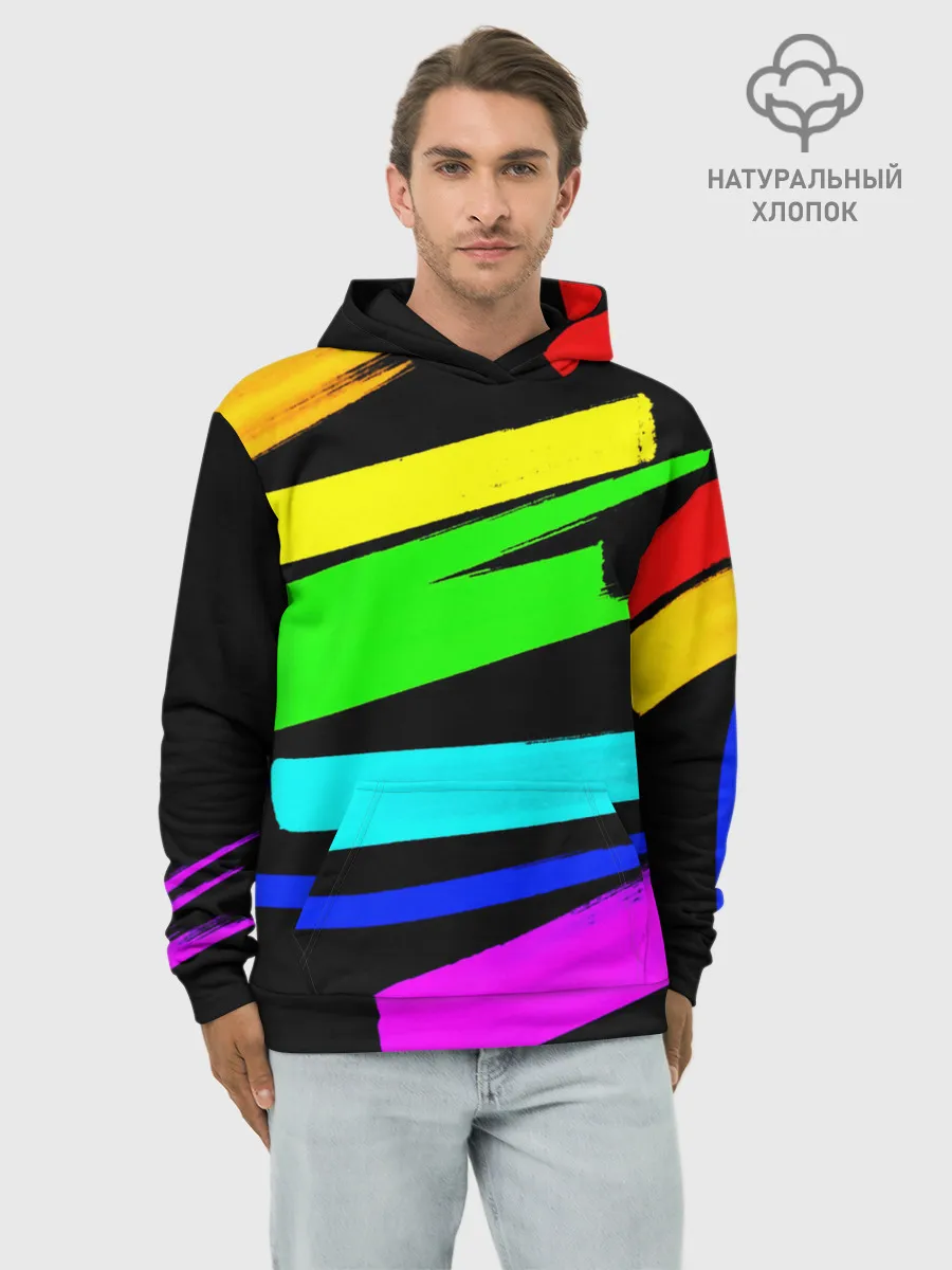 Худи мужской база хлопок / НЕОНОВЫЕ КРАСКИ