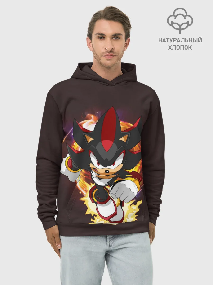 Худи мужской база хлопок / Sonic. Шедоу