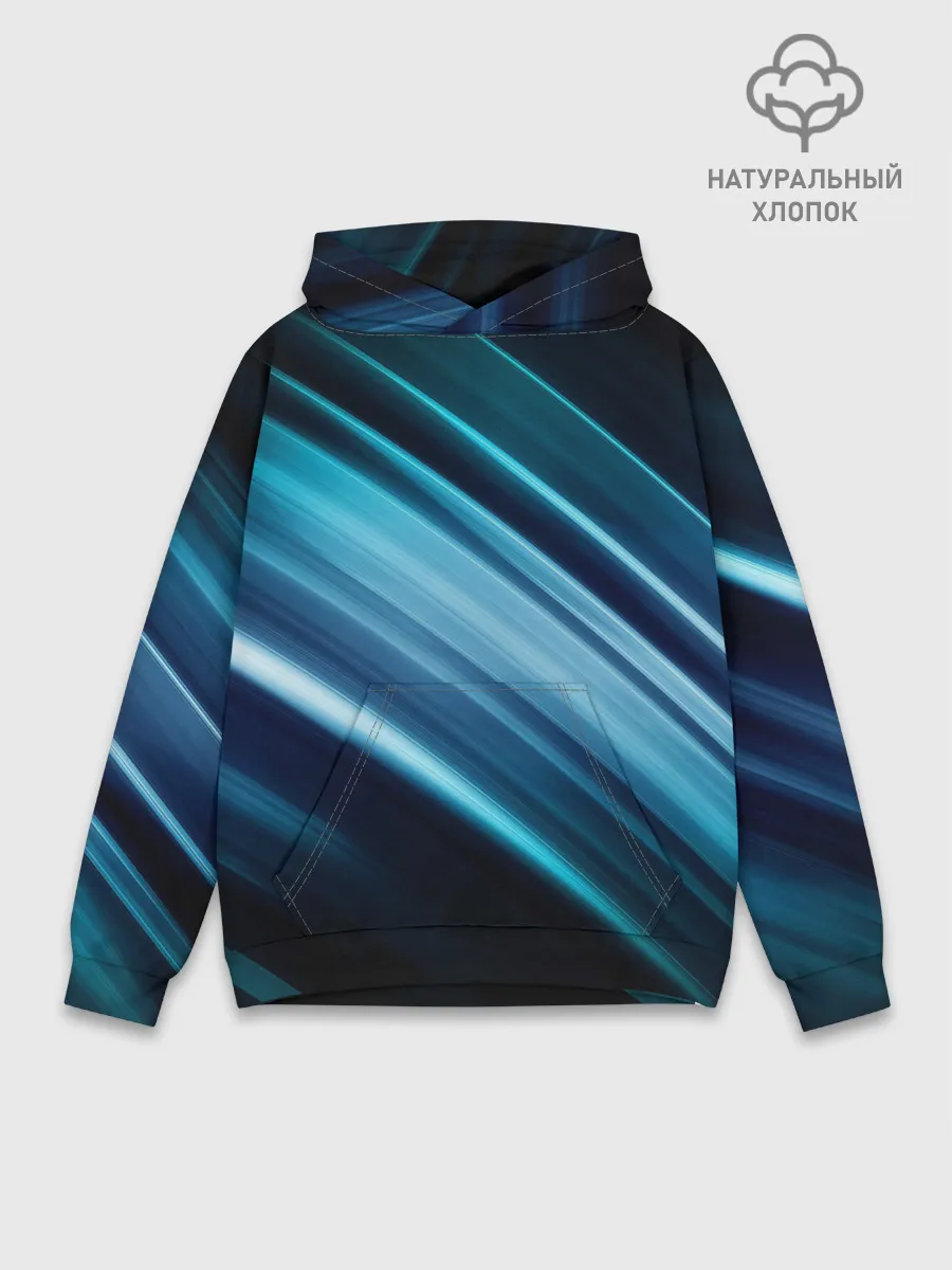 Худи мужской база хлопок / GEOMETRY STRIPES