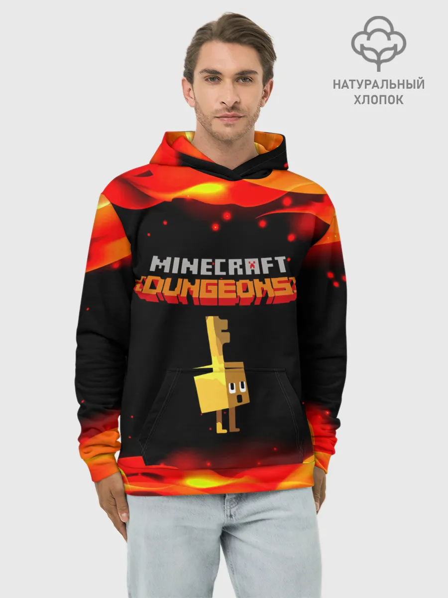 Худи мужской база хлопок / Майнкрафт Подземелья