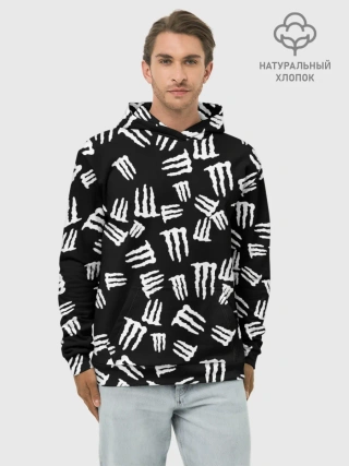 Худи мужской база хлопок / MONSTER ENERGY