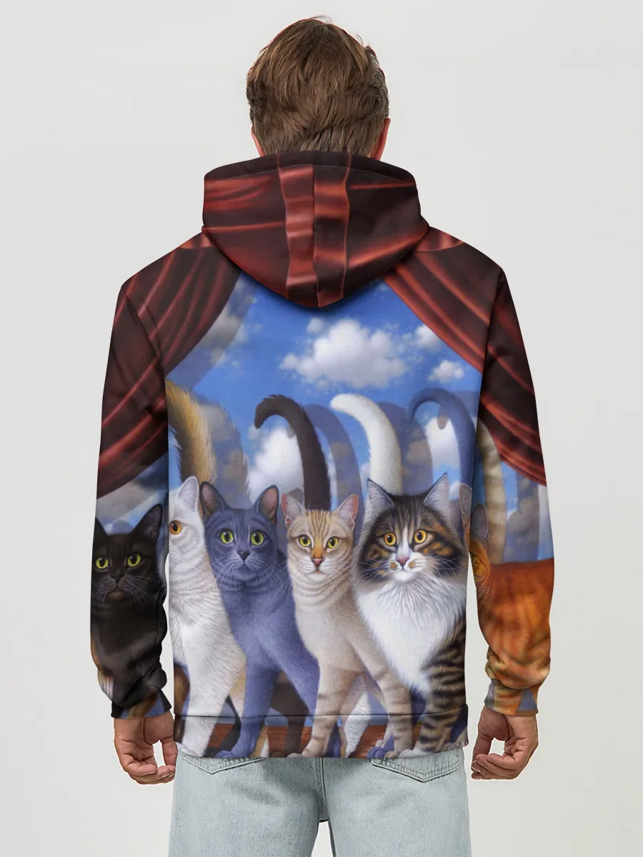 Худи мужской база хлопок / Коты