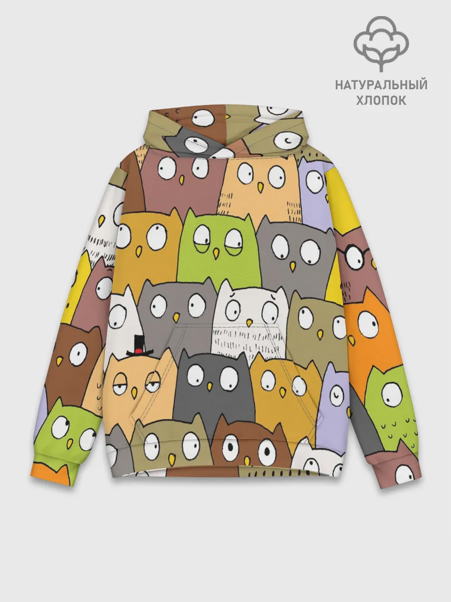 Худи мужской база хлопок / СОВЫ КОТИКИ