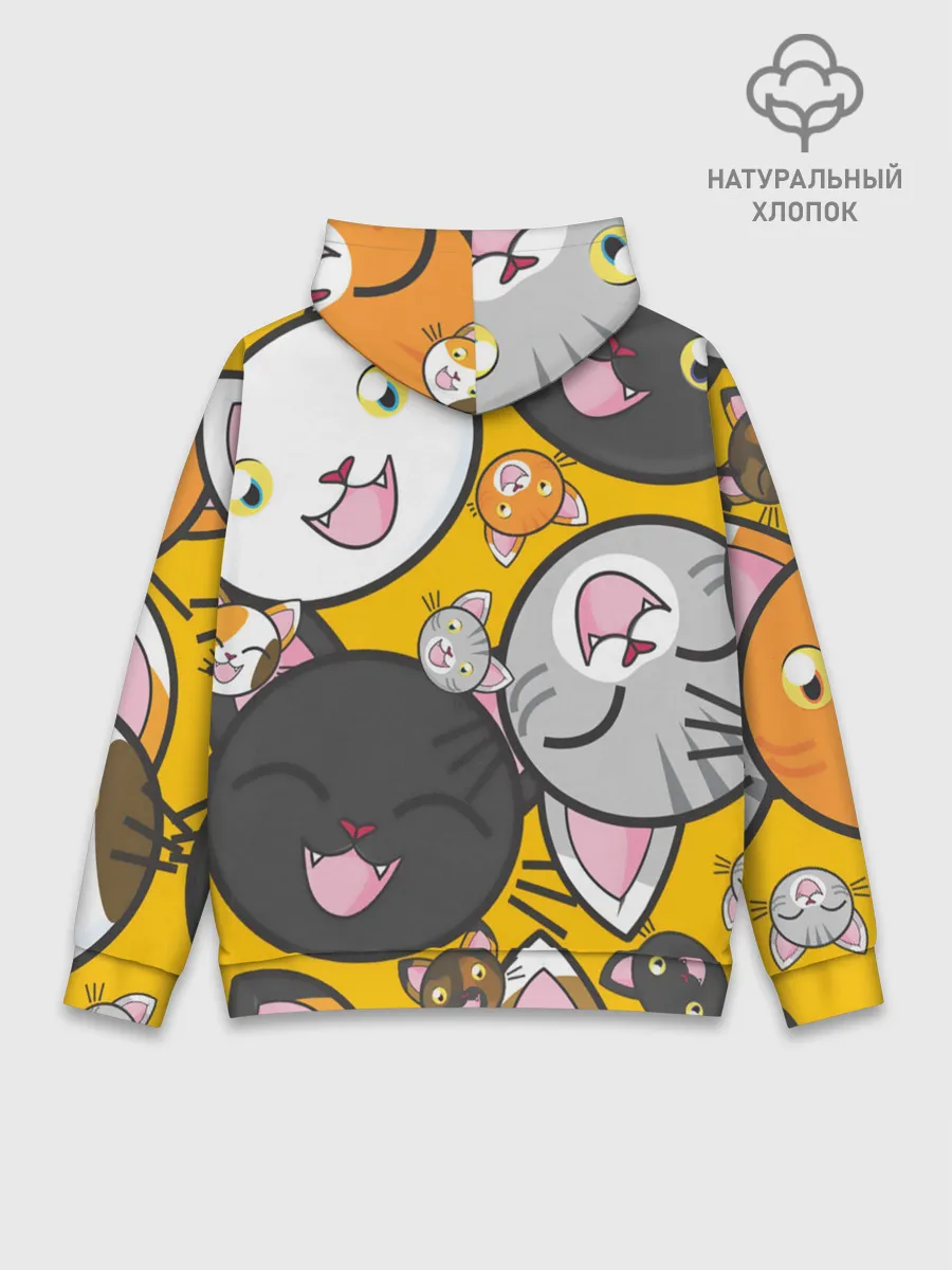 Худи мужской база хлопок / КОТЫ