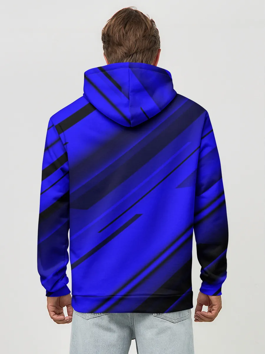 Худи мужской база хлопок / Blue and Black