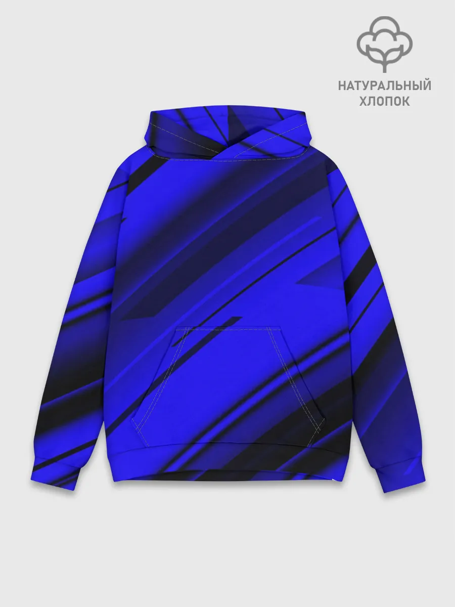 Худи мужской база хлопок / Blue and Black