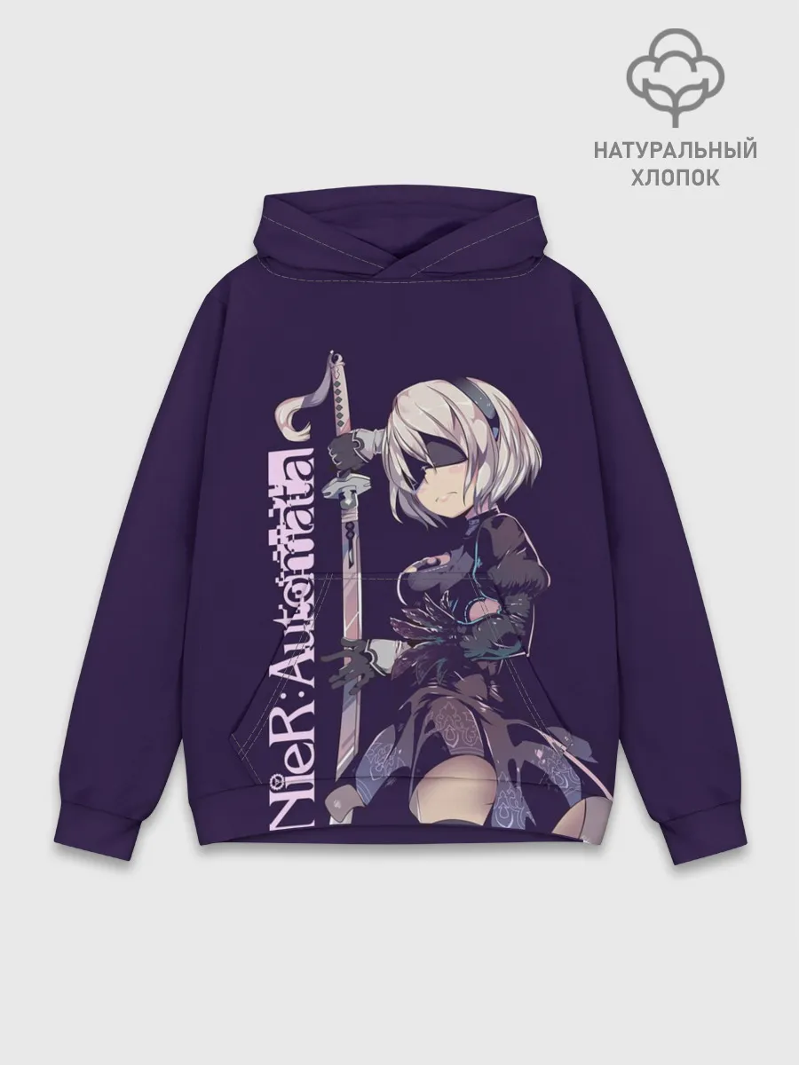 Худи мужской база хлопок / Nier Automata