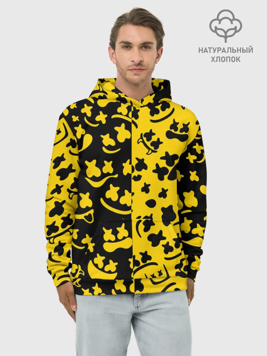 Худи мужской база хлопок / FORTNITE x MARSHMELLO